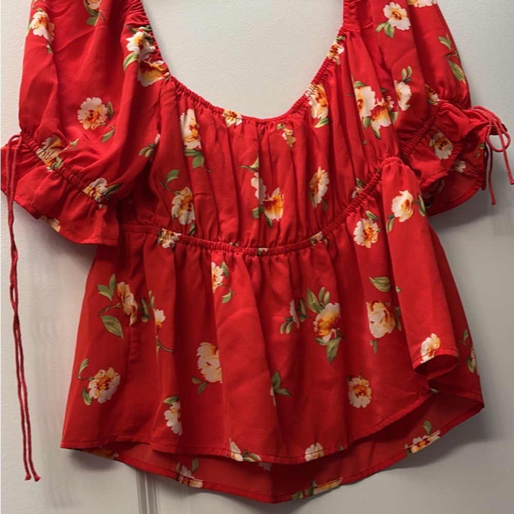Forever 21 Red Blouse Elegant Top